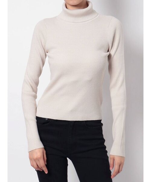 MURUA(ムルーア)の「ルーズネックミニマルタートル(ニット/セーター・レディース・ブラック/グリーン/アイボリー/モカ・FREE)」の14枚目の写真