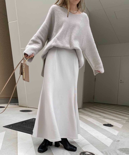 CAPRICIEUX LE'MAGE（カプリシューレマージュ）の「ラクーン100プルオーバー（ニット/セーター・レディース・ライトグレー/モカ/グリーン/ブルー/パープル/イエロー/ピンク・FREE）」の11枚目の写真