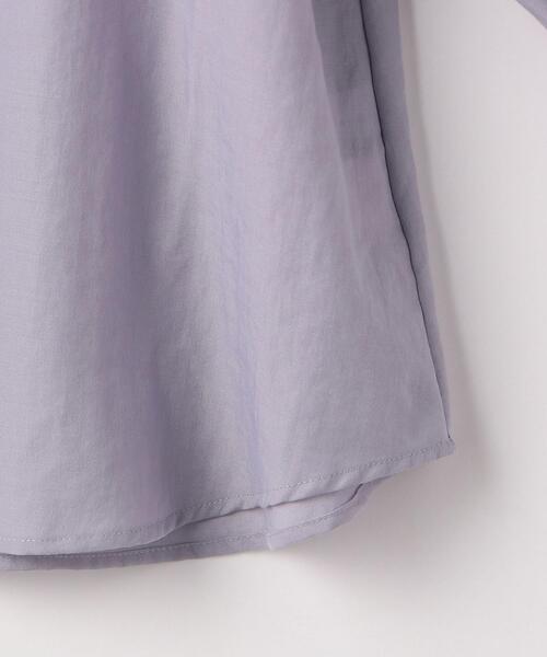 green label relaxing(グリーンレーベルリラクシング)の「プリーツ スリーブ Vネック ブラウス(シャツ/ブラウス・レディース・ブラック/オフホワイト/ライラック・FREE)」の5枚目の写真