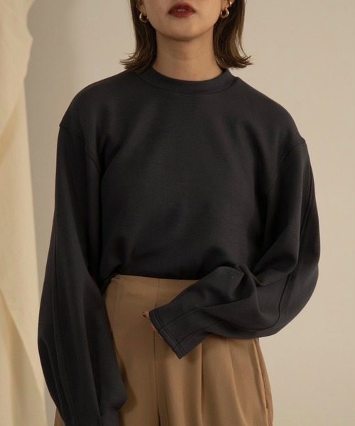 Amiur(エミレ)の「chewy knit tops(ニット/セーター・レディース・ベージュ/ネイビー/レッド/アイボリー・FREE)」の14枚目の写真