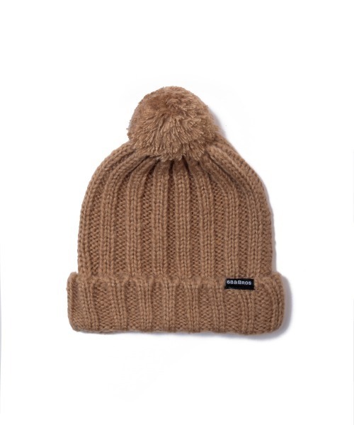 68&brothers(シックスティエイトアンドブラザーズ)の「Cable BonBon Knit Cap(ニットキャップ/ビーニー・メンズ・ベージュ/グレー/オレンジ/グリーン・FREE)」の3枚目の写真