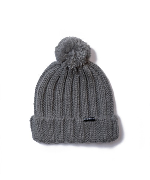 68&brothers(シックスティエイトアンドブラザーズ)の「Cable BonBon Knit Cap(ニットキャップ/ビーニー・メンズ・ベージュ/グレー/オレンジ/グリーン・FREE)」の2枚目の写真