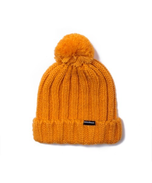 68&brothers(シックスティエイトアンドブラザーズ)の「Cable BonBon Knit Cap(ニットキャップ/ビーニー・メンズ・ベージュ/グレー/オレンジ/グリーン・FREE)」の1枚目の写真