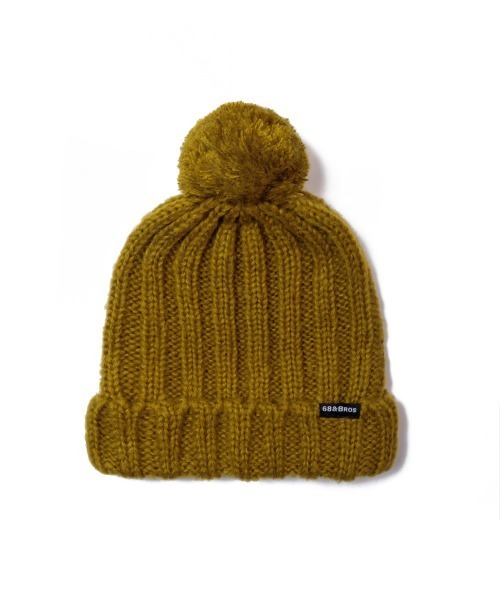 68&brothers(シックスティエイトアンドブラザーズ)の「Cable BonBon Knit Cap(ニットキャップ/ビーニー・メンズ・ベージュ/グレー/オレンジ/グリーン・FREE)」の4枚目の写真