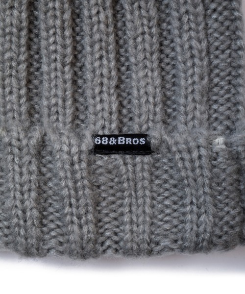68&brothers(シックスティエイトアンドブラザーズ)の「Cable BonBon Knit Cap(ニットキャップ/ビーニー・メンズ・ベージュ/グレー/オレンジ/グリーン・FREE)」の7枚目の写真