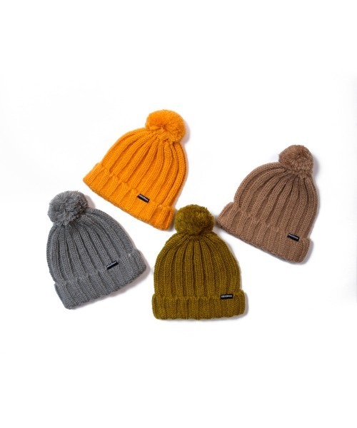 68&brothers(シックスティエイトアンドブラザーズ)の「Cable BonBon Knit Cap(ニットキャップ/ビーニー・メンズ・ベージュ/グレー/オレンジ/グリーン・FREE)」の8枚目の写真