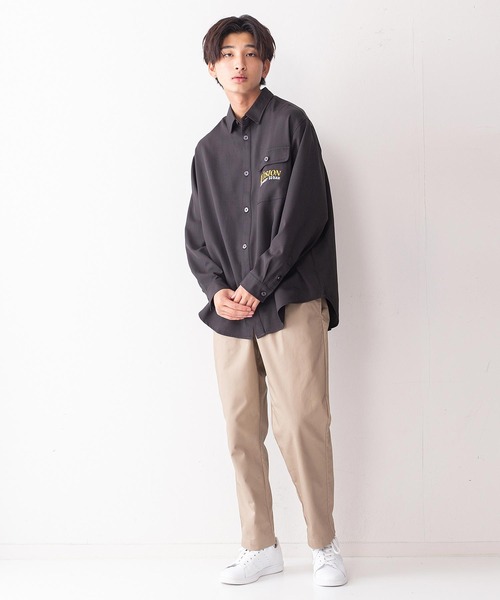 VISION STREET WEAR(ヴィジョンストリートウェア)の「【VISION STREET WEAR/ビジョンストリートウェア】恐竜バック刺繍ルーズワークシャツ(シャツ/ブラウス・メンズ・チャコールグレー/ネイビー/アイボリー・LARGE/X-LARGE/MEDIUM)」の5枚目の写真