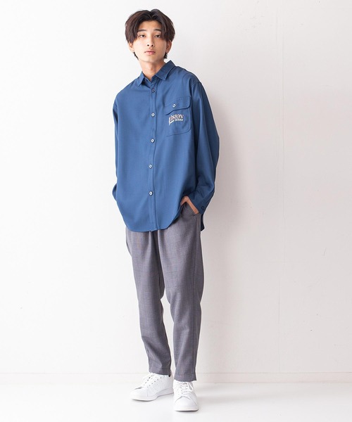 VISION STREET WEAR(ヴィジョンストリートウェア)の「【VISION STREET WEAR/ビジョンストリートウェア】恐竜バック刺繍ルーズワークシャツ(シャツ/ブラウス・メンズ・チャコールグレー/ネイビー/アイボリー・LARGE/X-LARGE/MEDIUM)」の16枚目の写真