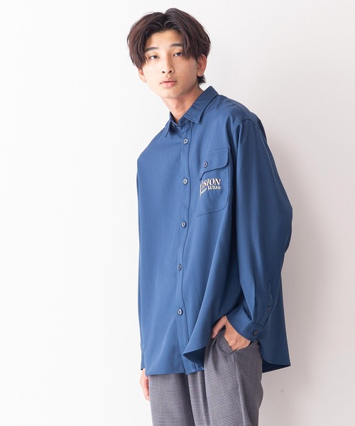 VISION STREET WEAR(ヴィジョンストリートウェア)の「【VISION STREET WEAR/ビジョンストリートウェア】恐竜バック刺繍ルーズワークシャツ(シャツ/ブラウス・メンズ・チャコールグレー/ネイビー/アイボリー・LARGE/X-LARGE/MEDIUM)」の20枚目の写真
