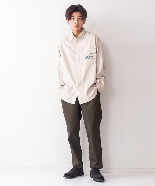 VISION STREET WEAR(ヴィジョンストリートウェア)の「【VISION STREET WEAR/ビジョンストリートウェア】恐竜バック刺繍ルーズワークシャツ(シャツ/ブラウス・メンズ・チャコールグレー/ネイビー/アイボリー・LARGE/X-LARGE/MEDIUM)」の9枚目の写真