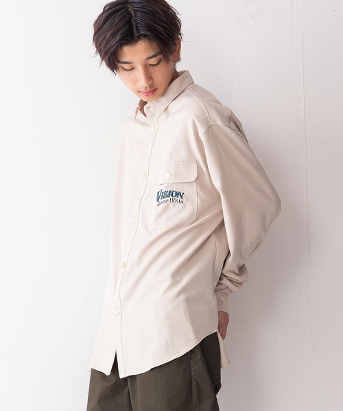 VISION STREET WEAR(ヴィジョンストリートウェア)の「【VISION STREET WEAR/ビジョンストリートウェア】恐竜バック刺繍ルーズワークシャツ(シャツ/ブラウス・メンズ・チャコールグレー/ネイビー/アイボリー・LARGE/X-LARGE/MEDIUM)」の15枚目の写真