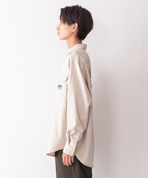 VISION STREET WEAR(ヴィジョンストリートウェア)の「【VISION STREET WEAR/ビジョンストリートウェア】恐竜バック刺繍ルーズワークシャツ(シャツ/ブラウス・メンズ・チャコールグレー/ネイビー/アイボリー・LARGE/X-LARGE/MEDIUM)」の13枚目の写真