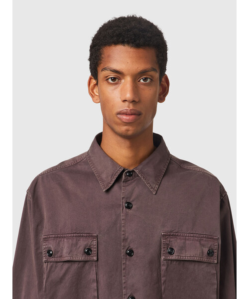 DIESEL(ディーゼル)の「メンズ シャツ ガーメントダイ 無地(シャツ/ブラウス・メンズ・ダークブラウン/ブラウン・X-SMALL/MEDIUM/SMALL/LARGE/X-LARGE/XX-LARGE)」の9枚目の写真