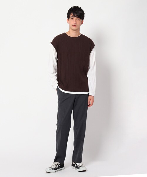 THE SHOP TK （ザ ショップ ティーケー ）の「◆【DELEGANT】YOURS FIT スラックス/3LサイズWEB限定（その他パンツ・メンズ・ダークブラウン系1/チャコールグレー/ネイビー系7/ネイビー・01/03/04/05/02）」の12枚目の写真