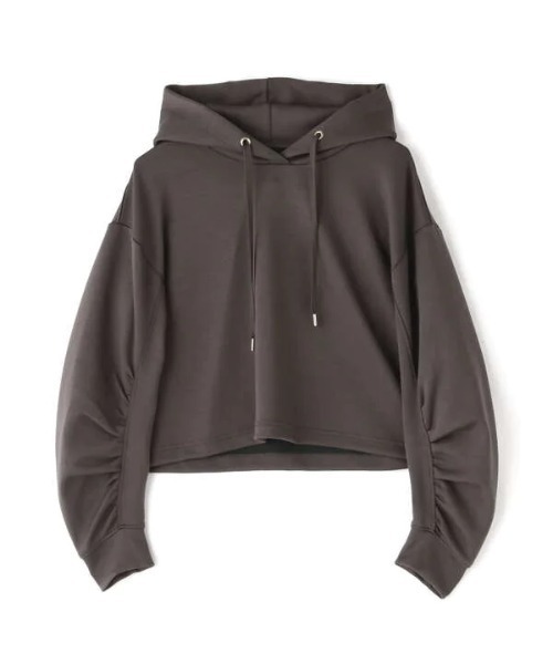 N.（N. Natural Beauty Basic）（エヌエヌナチュラルビューティーベーシック）の「◆ボリュームスリーブフーディーカットソー（Tシャツ/カットソー・レディース・チャコールグレー/ライトベージュ/ブルー・MEDIUM）」の14枚目の写真