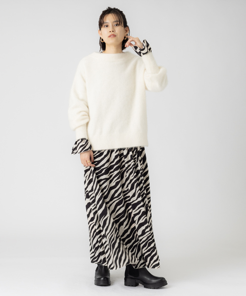 Rouge vif（ルージュヴィフ）の「ゼブラプリントワンピース（ワンピース・レディース・ブラック系その他・フリー）」の10枚目の写真