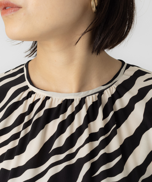 Rouge vif（ルージュヴィフ）の「ゼブラプリントワンピース（ワンピース・レディース・ブラック系その他・フリー）」の8枚目の写真