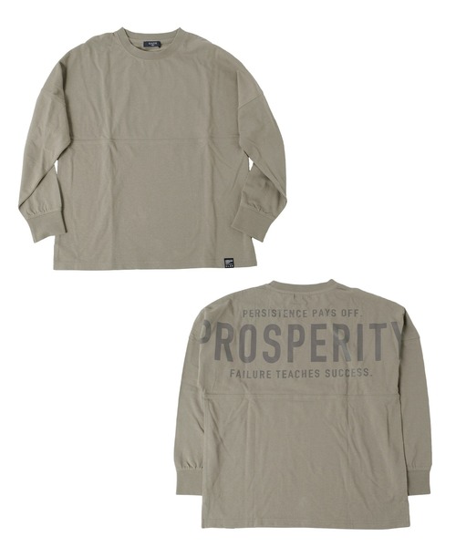 GLAZOS(グラソス)の「天竺・ドルマンスリーブバックプリントBIGロゴ長袖Tシャツ(Tシャツ/カットソー・キッズ・グレー/サックスブルー/ミント・160cm/140cm/150cm/170cm/130cm)」の2枚目の写真