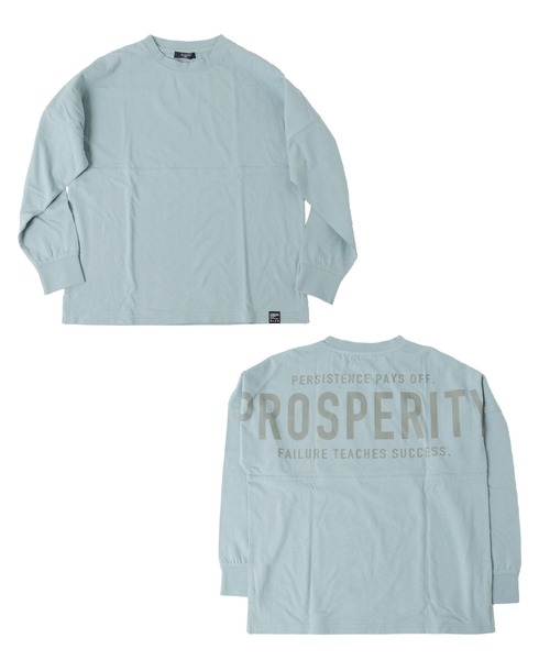 GLAZOS(グラソス)の「天竺・ドルマンスリーブバックプリントBIGロゴ長袖Tシャツ(Tシャツ/カットソー・キッズ・グレー/サックスブルー/ミント・160cm/140cm/150cm/170cm/130cm)」の3枚目の写真