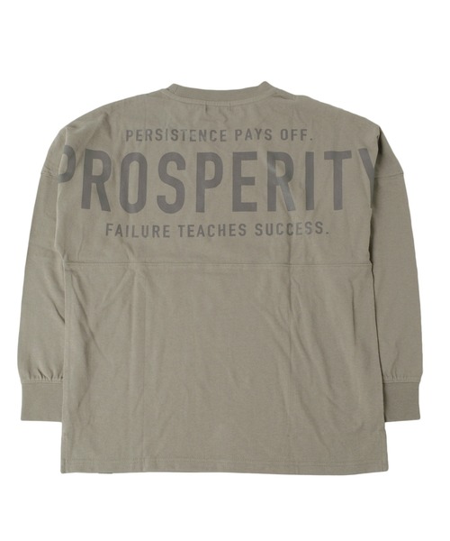 GLAZOS(グラソス)の「天竺・ドルマンスリーブバックプリントBIGロゴ長袖Tシャツ(Tシャツ/カットソー・キッズ・グレー/サックスブルー/ミント・160cm/140cm/150cm/170cm/130cm)」の12枚目の写真