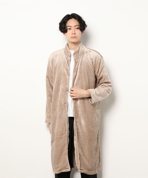STYLEBLOCK(スタイルブロック)の「マイクロベロアショールガウン(カーディガン/ボレロ・メンズ・ブラック/ネイビー/ベージュ・L/M)」の3枚目の写真