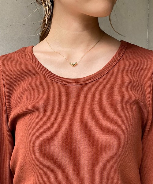 CAPRICIEUX LE'MAGE（カプリシューレマージュ）の「肩タックリブロンT（Tシャツ/カットソー・レディース・チャコールグレー/ブラック/ブラウン/アイボリー・FREE）」の10枚目の写真