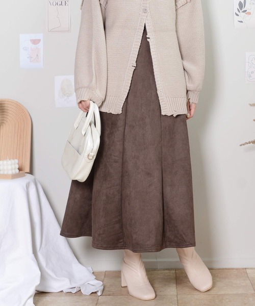 shopnikoniko(ショップニコニコ)の「マシュマロ マーメイドスカート(スカート・レディース・ダークグレー/ブラウン/ブラック/ブルー・フリー)」の4枚目の写真