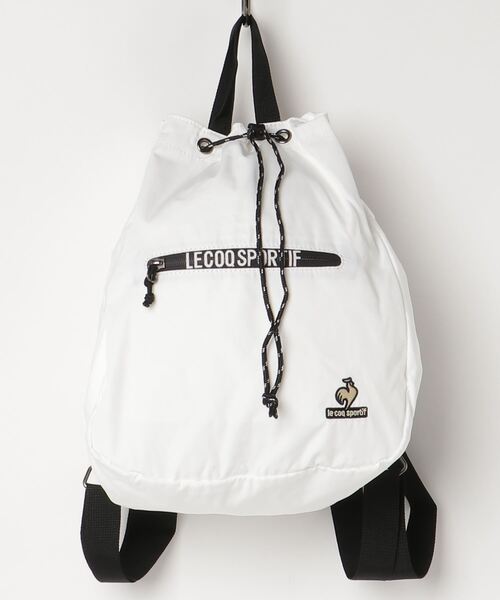 le coq sportif(ルコックスポルティフ)の「スポーツ メンズ レディース ユニセックス リュック 小物 バッグ アクセサリー カジュアル トレーニングウエア スポーツウエア(バックパック/リュック・レディース・ホワイト/ブラック・F)」の4枚目の写真