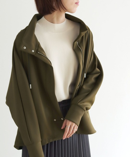 vingtrois（バントロア）の「【vingtrois】ダンボールドルマンスリーブブルゾン（ブルゾン・レディース・カーキ/ベージュ/ブラック・M）」の10枚目の写真