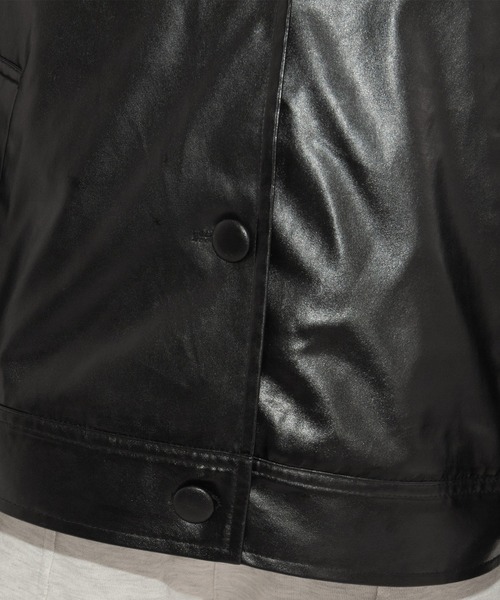 kutir（クティール）の「合成皮革ジャケット（テーラードジャケット・レディース・ブラック/キャメル・FREE）」の9枚目の写真