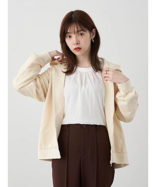 earth music&ecology(アースミュージックアンドエコロジー)の「3wayマウンテンパーカー(スウェット) *(マウンテンパーカー・レディース・ベージュ/ブラック・L/M)」の19枚目の写真