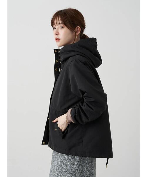 earth music&ecology(アースミュージックアンドエコロジー)の「3wayマウンテンパーカー(スウェット) *(マウンテンパーカー・レディース・ベージュ/ブラック・L/M)」の2枚目の写真