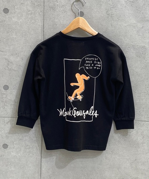 ムラサキスポーツ by 花音（ムラサキスポーツバイカノン）の「花音ｘムラサキスポーツ MarkGonzales/マークゴンザレス キッズ バックプリントロンT 47210927（Tシャツ/カットソー・キッズ・ブラック/ホワイト/ブラウン/グリーン・120cm/100cm/110cm/140cm/130cm/150cm/160cm）」の2枚目の写真