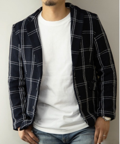 【セール】ジャガード テーラードジャケット【Sa】【it】（テーラードジャケット）｜NO WAY（ノーウェイ）