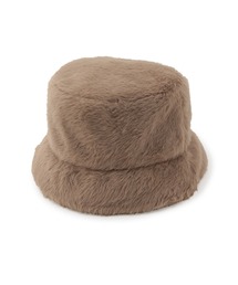 ふわふわフェイクファーバケットハット
