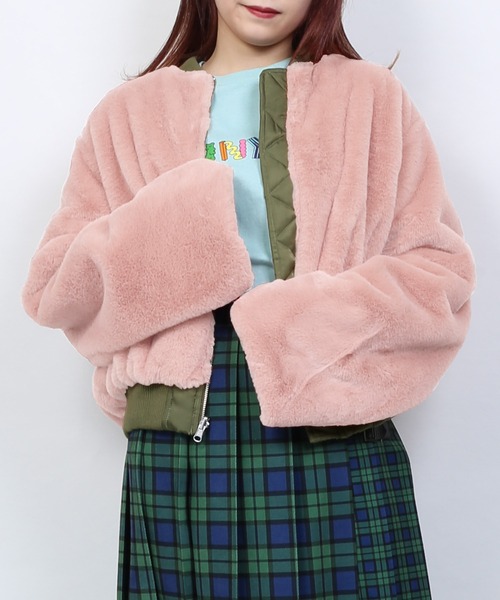 PUNYUS（プニュズ）の「リバーシブルMA-1（MA-1・レディース・カーキ/ブラック/グレー・1/3/4/2）」の6枚目の写真