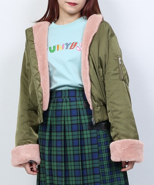 PUNYUS（プニュズ）の「リバーシブルMA-1（MA-1・レディース・カーキ/ブラック/グレー・1/3/4/2）」の7枚目の写真