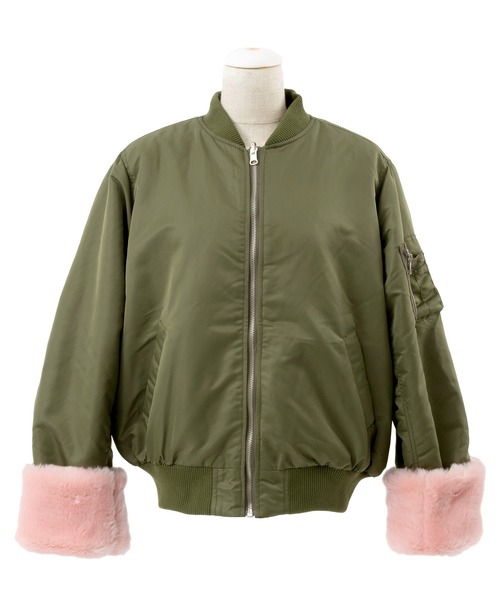 PUNYUS（プニュズ）の「リバーシブルMA-1（MA-1・レディース・カーキ/ブラック/グレー・1/3/4/2）」の13枚目の写真