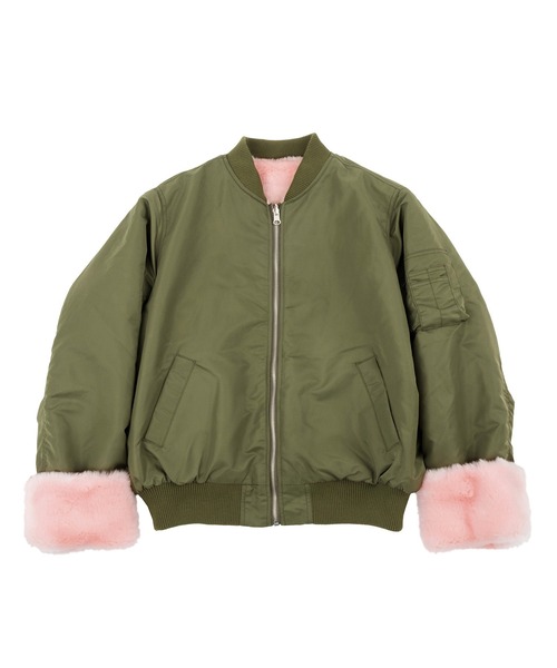 PUNYUS（プニュズ）の「リバーシブルMA-1（MA-1・レディース・カーキ/ブラック/グレー・1/3/4/2）」の14枚目の写真