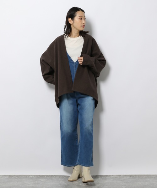 LAKOLE（ラコレ）の「カットメルトンドルマンコート / 229323（ポンチョ・レディース・ダークブラウン/ベージュ/サンドグレー・SMALL/MEDIUM）」の4枚目の写真