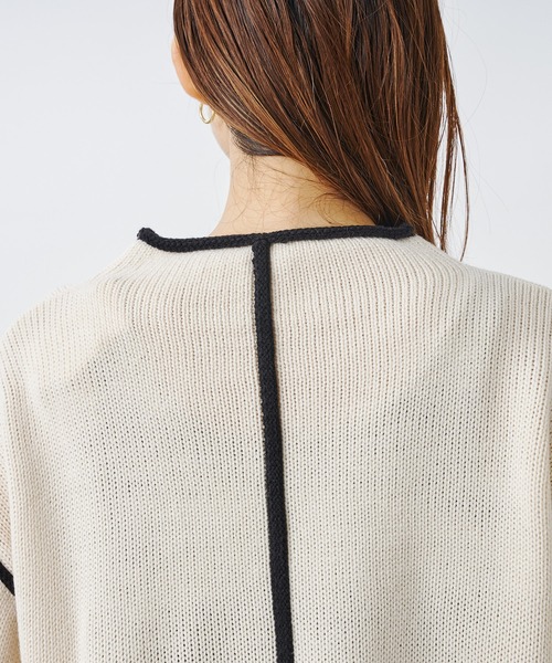 prose verse（プロズヴェール）の「配色リンキングボトルネックニット（ニット/セーター・レディース・オフホワイト/ブラック/ベージュ・MEDIUM）」の12枚目の写真
