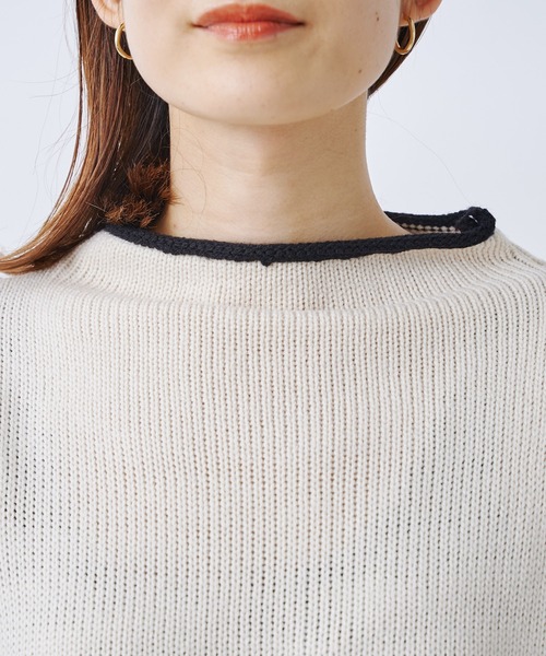 prose verse（プロズヴェール）の「配色リンキングボトルネックニット（ニット/セーター・レディース・オフホワイト/ブラック/ベージュ・MEDIUM）」の21枚目の写真