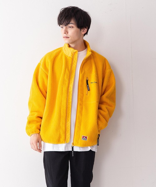 BEN DAVIS（ベンデイビス）の「【BEN DAVIS／ベンデイビス】ヘビーフリーススタンドジャケット　ユニセックス（ブルゾン・メンズ・イエロー/ベージュ/パープル/グリーン・MEDIUM/LARGE/X-LARGE）」の4枚目の写真