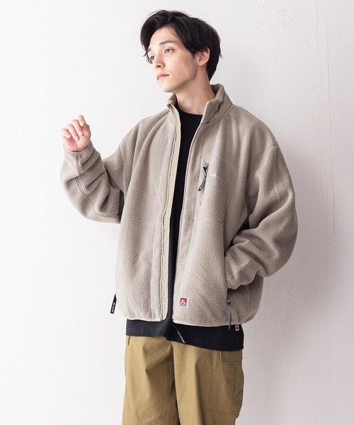 BEN DAVIS（ベンデイビス）の「【BEN DAVIS／ベンデイビス】ヘビーフリーススタンドジャケット　ユニセックス（ブルゾン・メンズ・イエロー/ベージュ/パープル/グリーン・MEDIUM/LARGE/X-LARGE）」の5枚目の写真