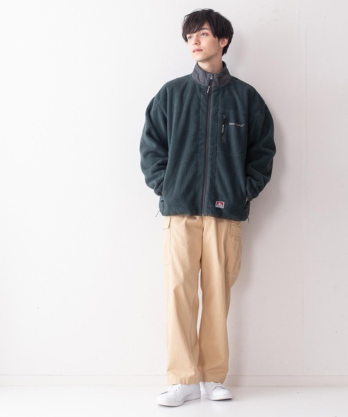 BEN DAVIS（ベンデイビス）の「【BEN DAVIS／ベンデイビス】ヘビーフリーススタンドジャケット　ユニセックス（ブルゾン・メンズ・イエロー/ベージュ/パープル/グリーン・MEDIUM/LARGE/X-LARGE）」の8枚目の写真