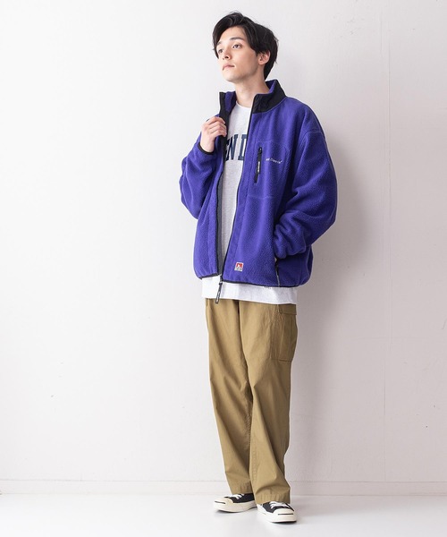 BEN DAVIS（ベンデイビス）の「【BEN DAVIS／ベンデイビス】ヘビーフリーススタンドジャケット　ユニセックス（ブルゾン・メンズ・イエロー/ベージュ/パープル/グリーン・MEDIUM/LARGE/X-LARGE）」の6枚目の写真