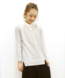 DISCOAT | 【Discoat】アンゴラ混袖リブVネックプルオーバー(ニット/セーター)