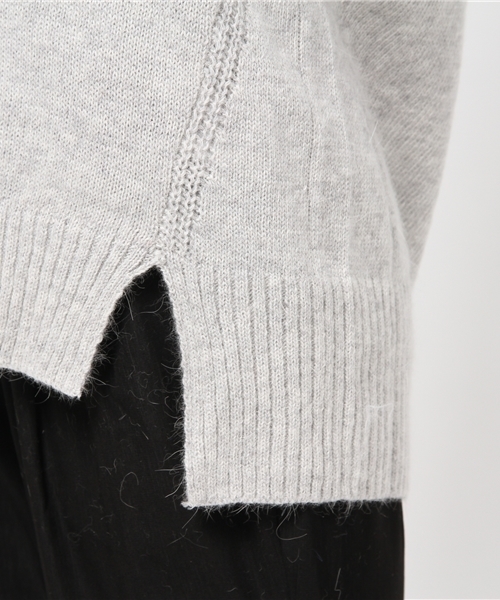 DISCOAT（ディスコート）の「【Discoat】アンゴラ混袖リブVネックプルオーバー（ニット/セーター・レディース・オフホワイト/グレー/ネイビー・ﾌﾘ-）」の10枚目の写真