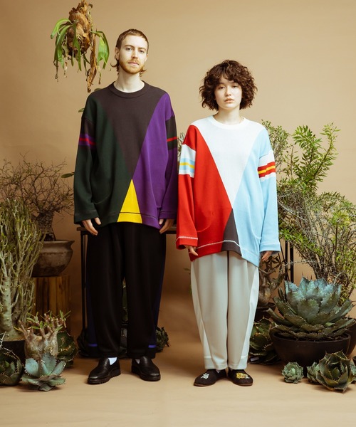 masterkey（マスターキー）の「masterkey マスターキー / PALETE ビッグシルエットパレットカラーコットンニット / MK22S-K-12（ニット/セーター・メンズ・ブラック系その他/ホワイト系その他/イエロー系その他・1/2）」の4枚目の写真