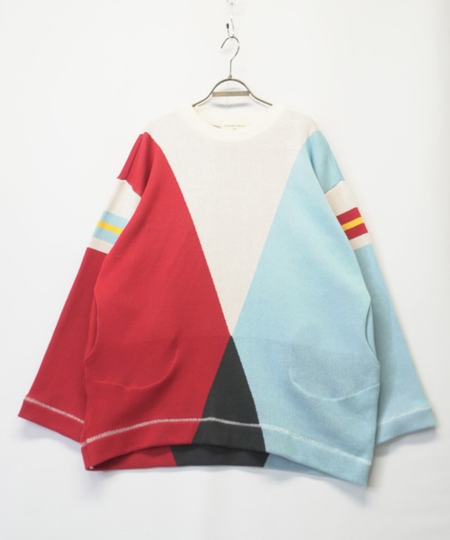 masterkey（マスターキー）の「masterkey マスターキー / PALETE ビッグシルエットパレットカラーコットンニット / MK22S-K-12（ニット/セーター・メンズ・ブラック系その他/ホワイト系その他/イエロー系その他・1/2）」の13枚目の写真